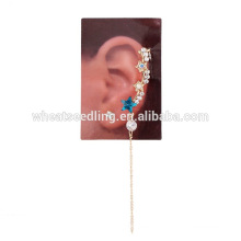 Meilleure vente étincelle perlée pendante cristal bleu étoile pendaison pendaison boucles d&#39;oreille